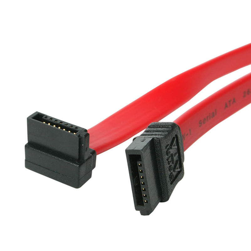 StarTech.com 18in SATA to Right Angle SATA Serial ATA Cable - 18in SATA Cable - 18 SATA Cable - 18in angled SATA Cable, Red