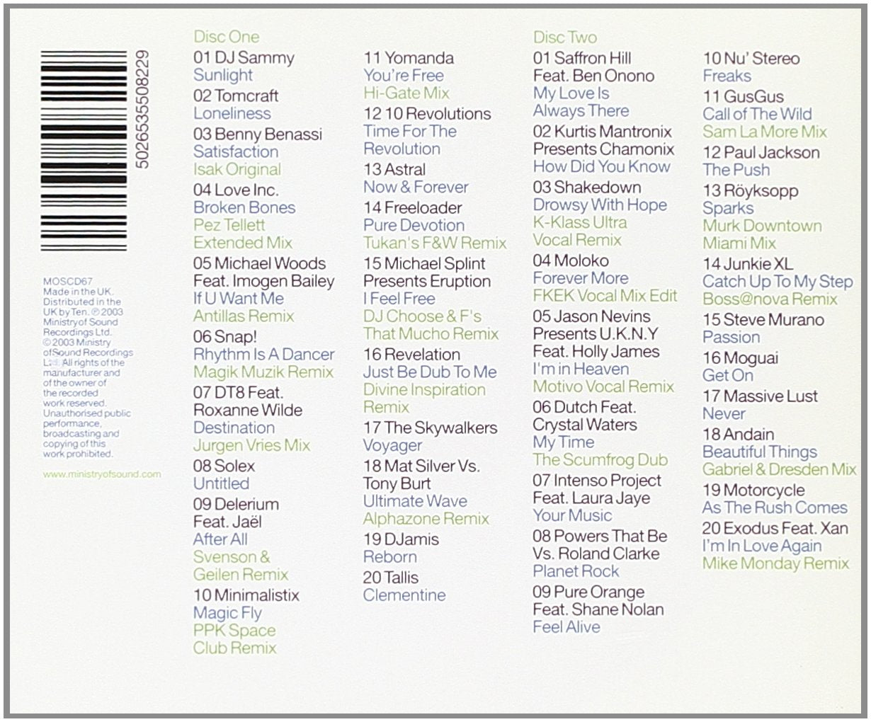 Clubbers Guide Summer 2003