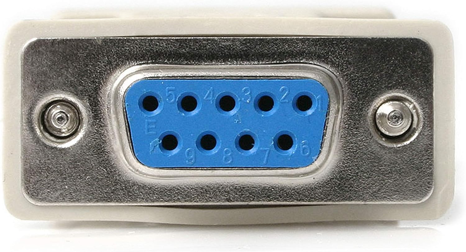 StarTech.com NM9FF DB9 RS232 Serial Null Modem Adapter, F/F, Null Modem Adapter, DB-9 (F) to DB-9 (F), White