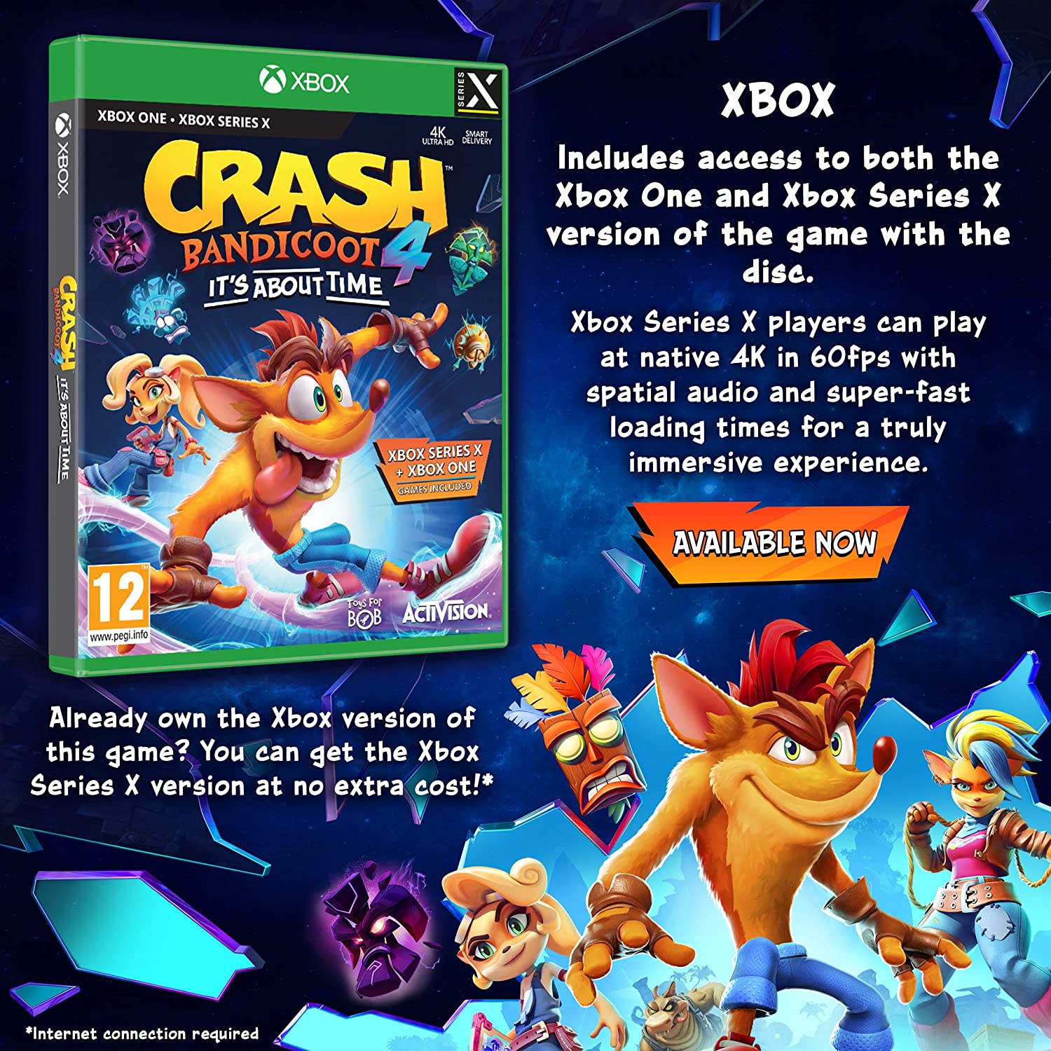 Crash Bandicoot™ 4: It’s About Time (Xbox One) (incl. Xbox Series X|S Digital Upgrade)