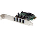 StarTech.com 4-Port PCI Express SuperSpeed USB 3.0 Controller Card with UASP - USB 3.0 Expansion Card with SATA Power (PEXUSB3S4V