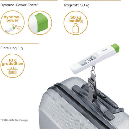 Beurer LS20 Eco Luggage Scales with Dynamo Recharge