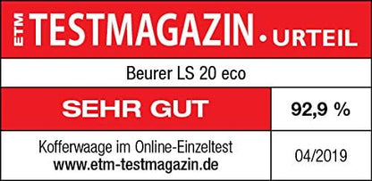 Beurer LS20 Eco Luggage Scales with Dynamo Recharge