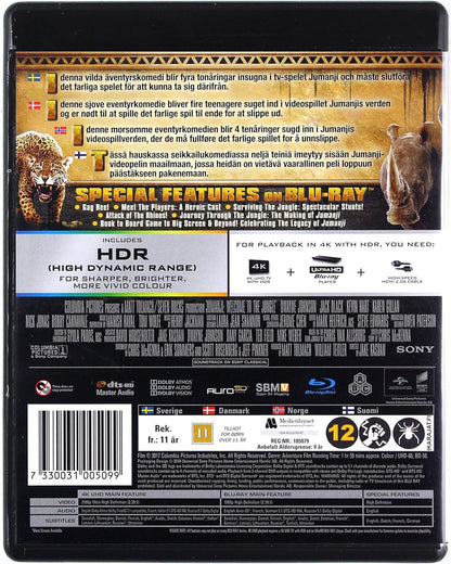 Sony Pictures Jumanji: Welcome to Jungle Blu-ray 4K Ultra HD