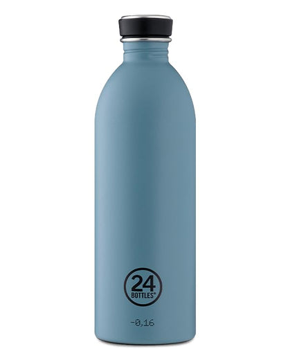 24Bottles Stainless Steel Drinking Bottle, 1000 ml, 1 Litre Capacity, BPA-Free, Feather-light, Handy, Water Bottle for Work, School and Sports (Mint