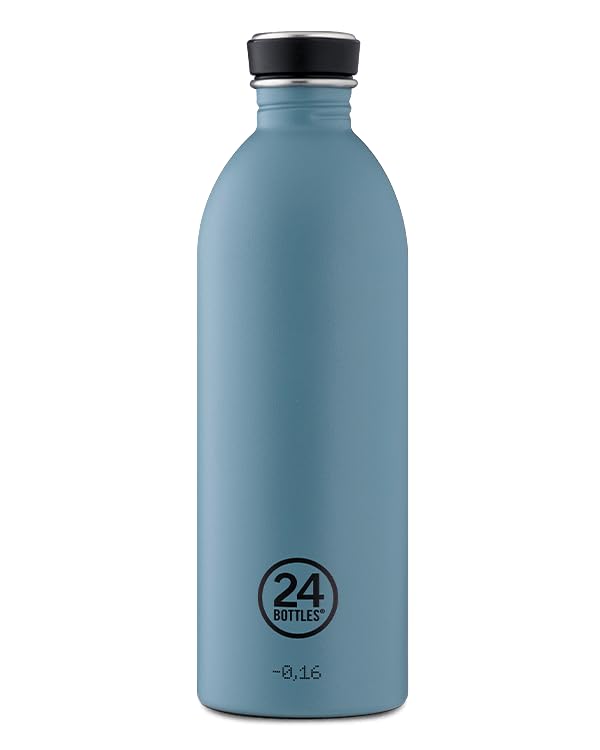 24Bottles Stainless Steel Drinking Bottle, 1000 ml, 1 Litre Capacity, BPA-Free, Feather-light, Handy, Water Bottle for Work, School and Sports (Mint