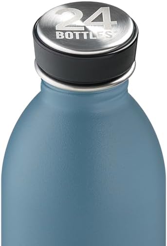 24Bottles Stainless Steel Drinking Bottle, 1000 ml, 1 Litre Capacity, BPA-Free, Feather-light, Handy, Water Bottle for Work, School and Sports (Mint