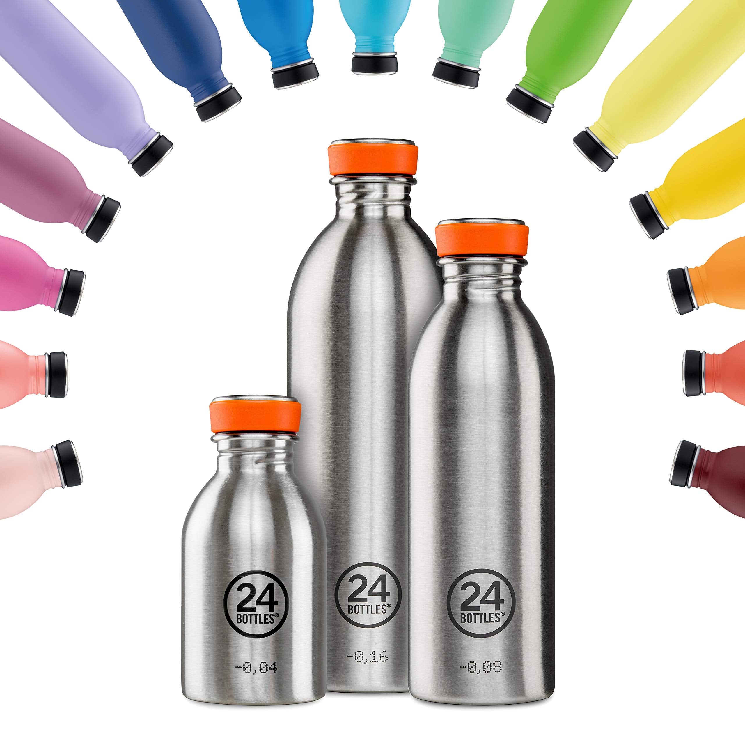 24Bottles Stainless Steel Drinking Bottle, 1000 ml, 1 Litre Capacity, BPA-Free, Feather-light, Handy, Water Bottle for Work, School and Sports (Mint