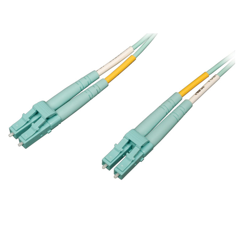 Tripp Lite 10Gb/100Gb Duplex Multimode 50/125 OM4 LSZH Fiber Patch Cable (LC/LC) - Aqua, 5 m (N820-05M-OM4)