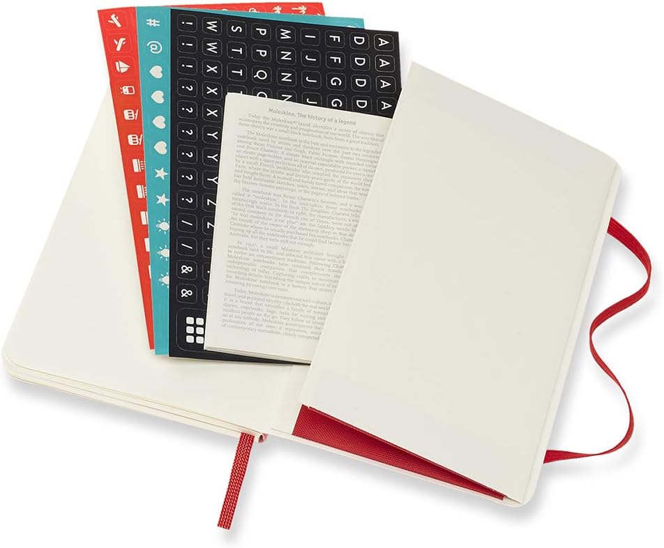 Moleskine Weekly Planner 2021, 12-Month Weekly Diary, Weekly Planner and Notebook, Soft Cover, Pocket Size 9 x 14 cm, Colour Scarlet Red, 144 Pages
