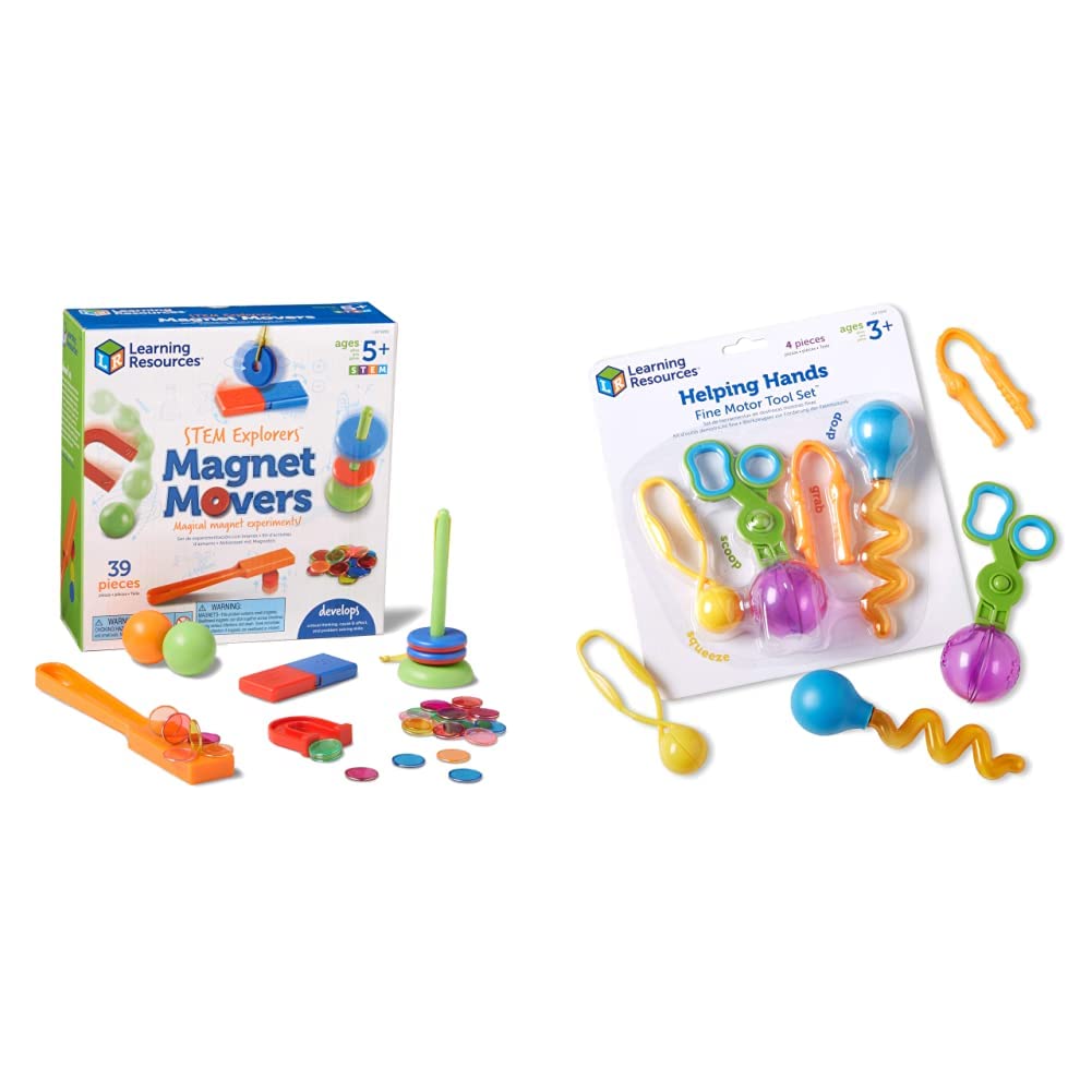Learning Resources STEM Explorers Magnet Movers - 39-Piece Science Kit For Kids Ages 5+, STEM Certified