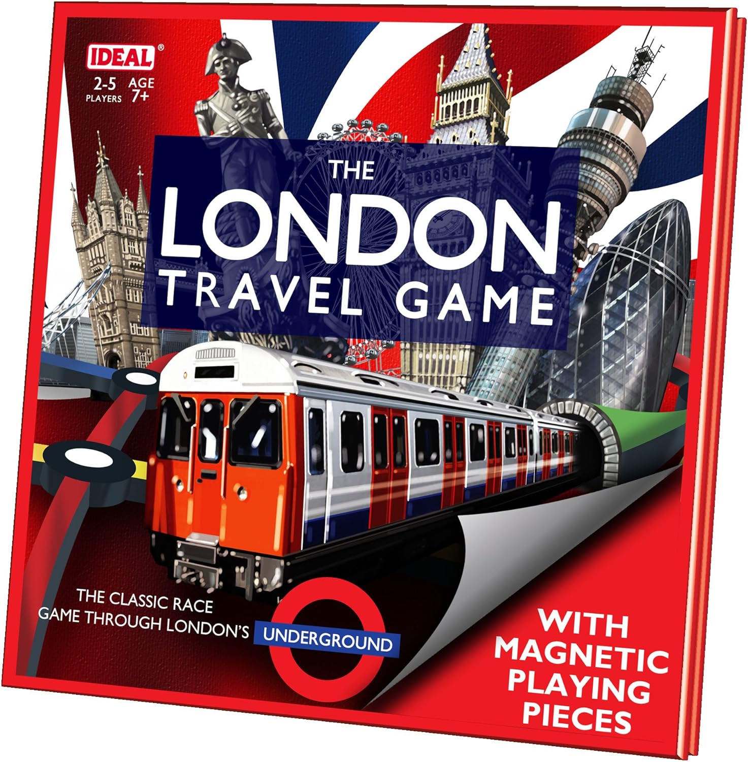 IDEAL | The London Board Game - Travel Edition: The classic race game through London's Underground! | Classic Board Games | Travel Games | For 2-6 Players | Ages 7+, Nylon/a