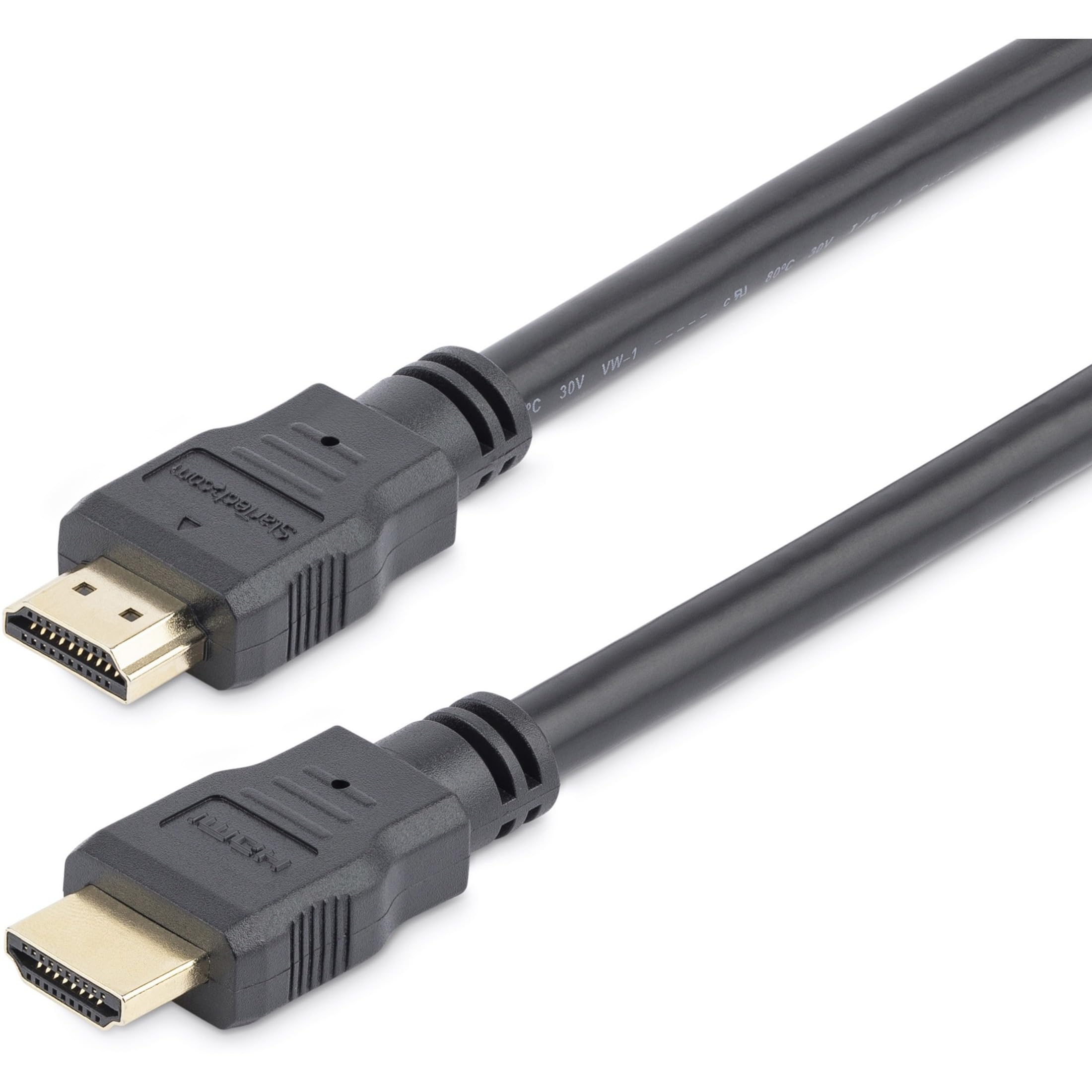 STARTECH.COM 0.5M High Speed HDMI Cable Ultra HD 4K x 2K HDMI Cable HDMI to HDMI M/M - 50 cm HDMI 1.4 Cable - Audio/Video Gold-Plated, Black