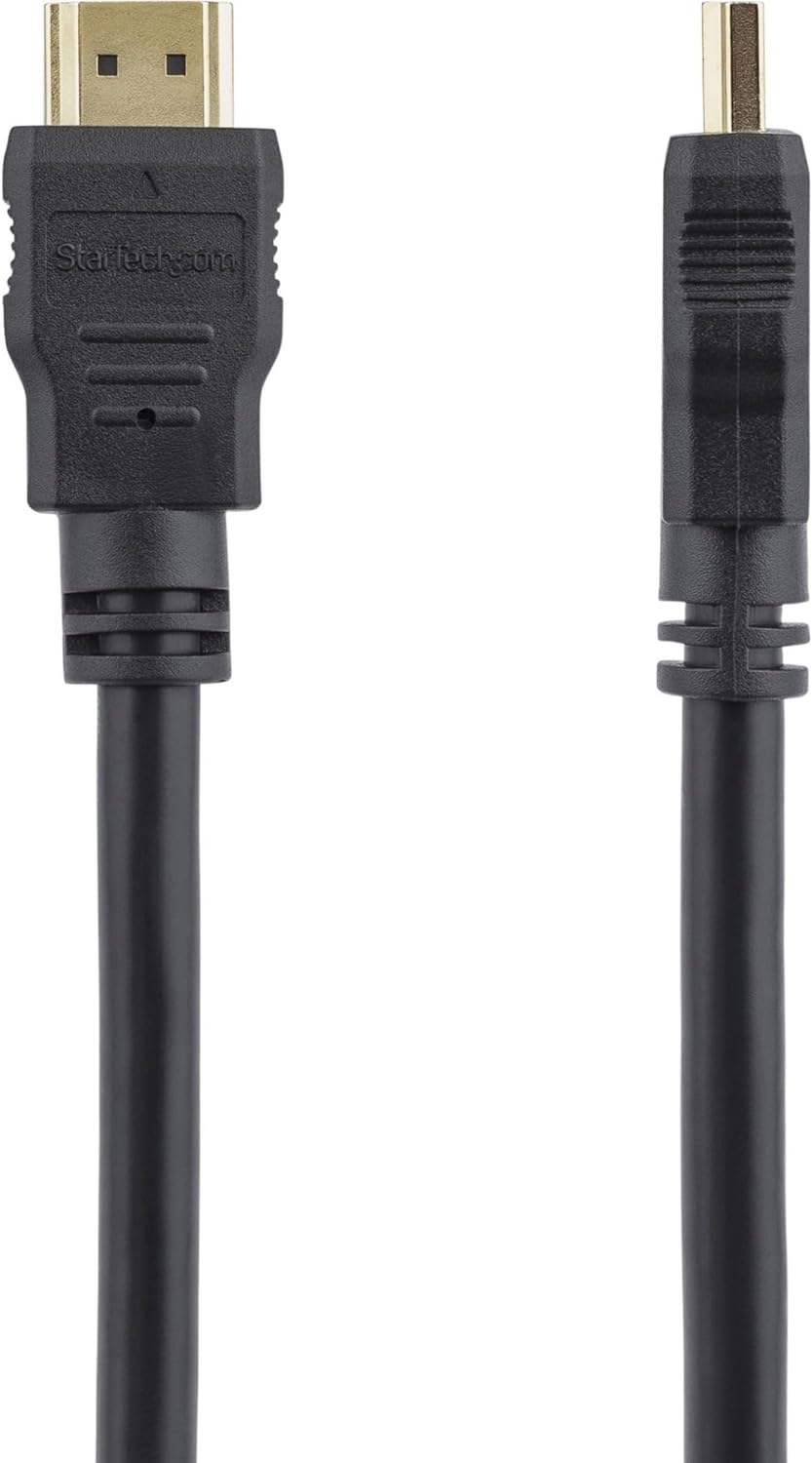 STARTECH.COM 0.5M High Speed HDMI Cable Ultra HD 4K x 2K HDMI Cable HDMI to HDMI M/M - 50 cm HDMI 1.4 Cable - Audio/Video Gold-Plated, Black