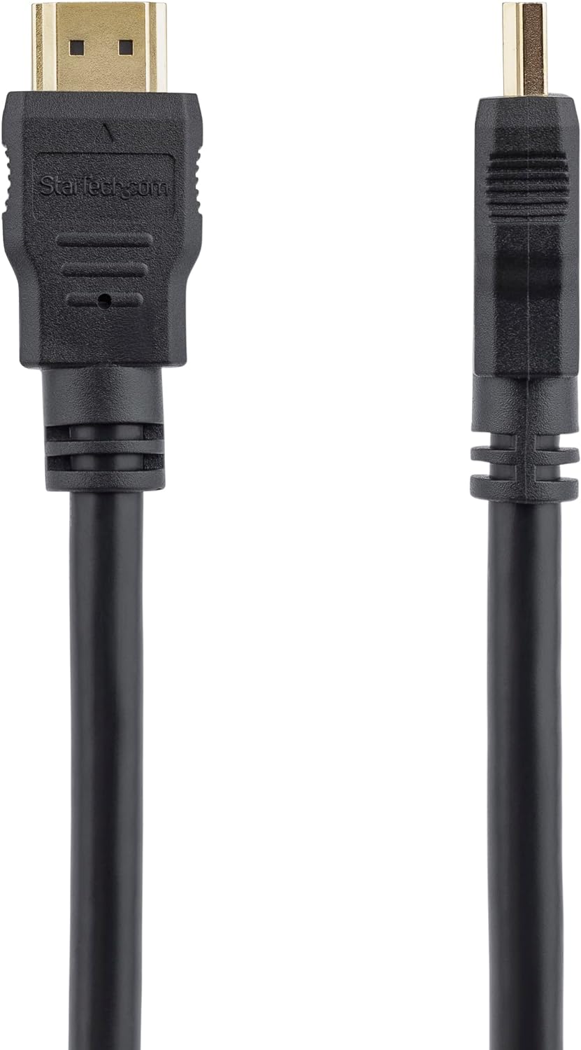 STARTECH.COM 0.5M High Speed HDMI Cable Ultra HD 4K x 2K HDMI Cable HDMI to HDMI M/M - 50 cm HDMI 1.4 Cable - Audio/Video Gold-Plated, Black
