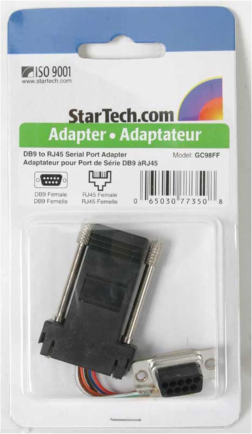 StarTech.com GC98FF - Adaptador Conversor Modular DB9 Serie a RJ45 Hembra a Hembra