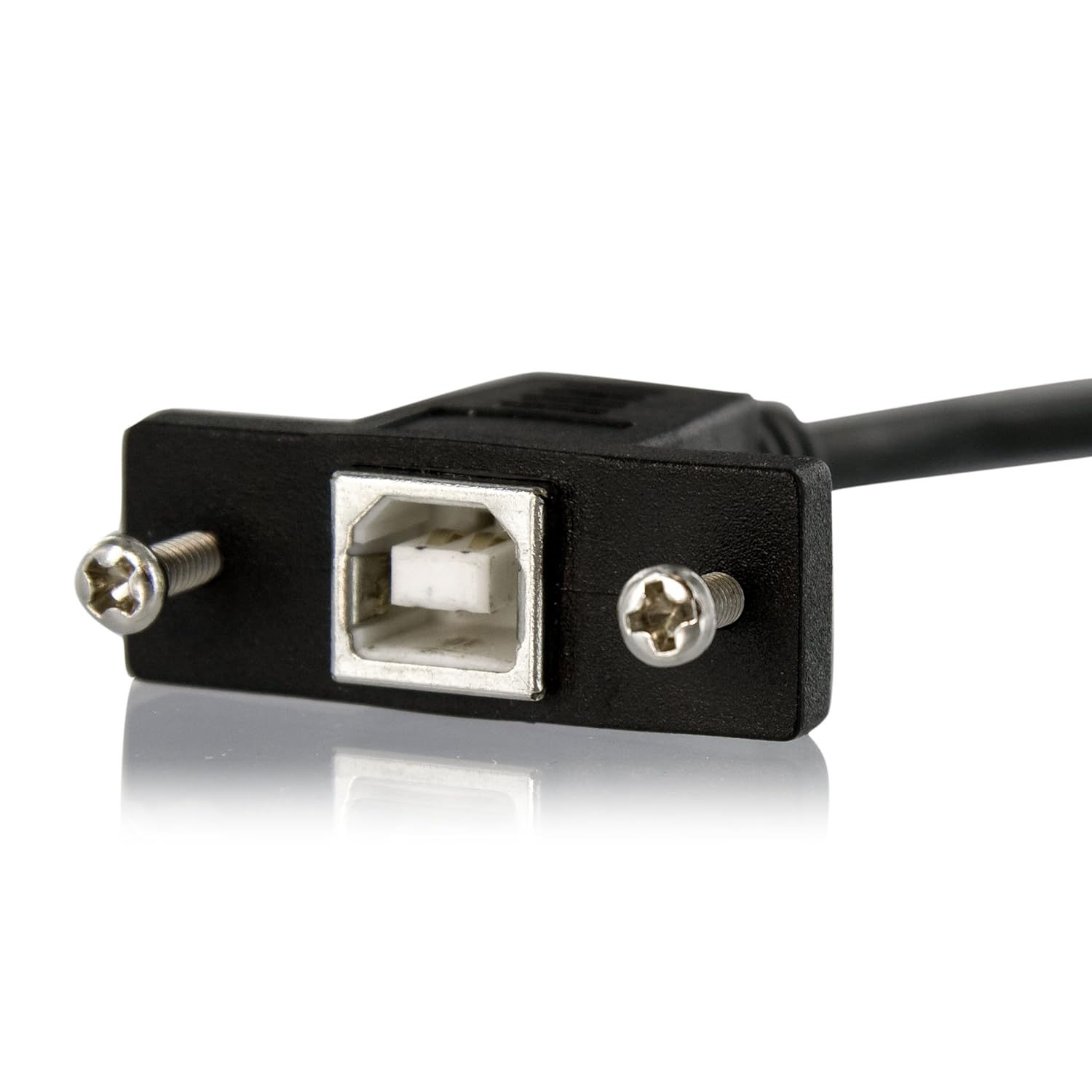 StarTech.com USBPNLBFBM3 3 ft Panel Mount USB Cable B to B, F/M, Panel Mount USB Extension USB-B Female to USB-B Male Adapter Cable, USB-B (F) Port, Black