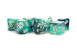 FanRoll by Metallic Dice Games 16mm Resin Polyhedral Dice Set: Eternal Teal/Black