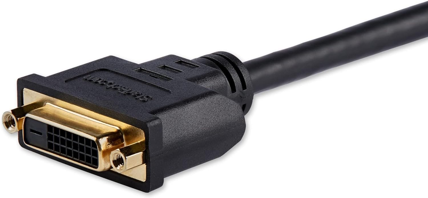 StarTech.com HDMI Male to DVI Female Adapter - 8in - 1080p DVI-D Gender Changer Cable (HDDVIMF8IN