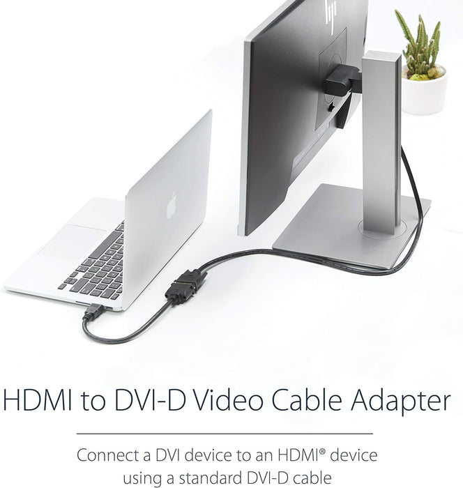 StarTech.com HDMI Male to DVI Female Adapter - 8in - 1080p DVI-D Gender Changer Cable (HDDVIMF8IN