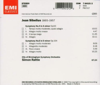 Sibelius: Symphonies Nos. 4 & 6