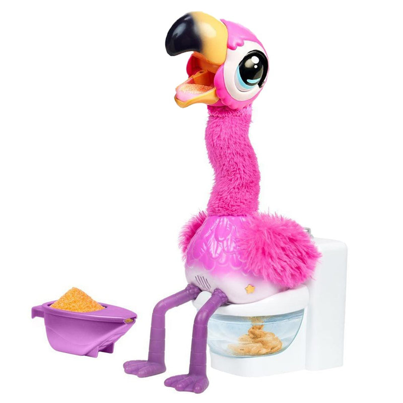 Little Live Pets Gotta Go Flamingo | Interactive Plush Toy that Eats, Sings, Dances, Poops and Talks (Batteries Included). Ages 4+