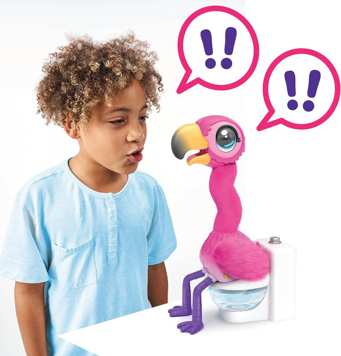 Little Live Pets Gotta Go Flamingo | Interactive Plush Toy that Eats, Sings, Dances, Poops and Talks (Batteries Included). Ages 4+