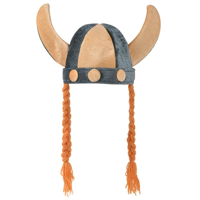 Bristol Novelty BH557 Viking Helmet Soft & Plaits Costume | 1 Piece | Multicoloured | One Size-Adult, womens, Multi-colour