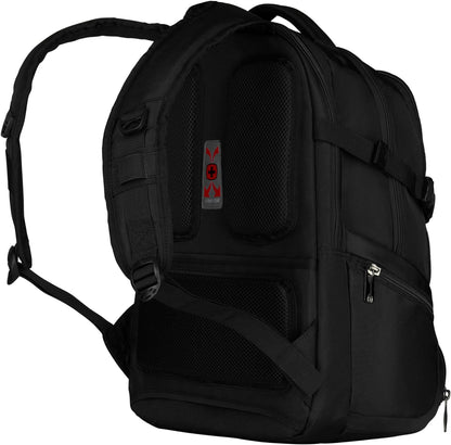 Wenger 600636 Transit 16' Backpack, Padded Laptop Compartment with iPad/Tablet/eReader Pocket in Black (27 litres), 46 Centimeters, WE600636
