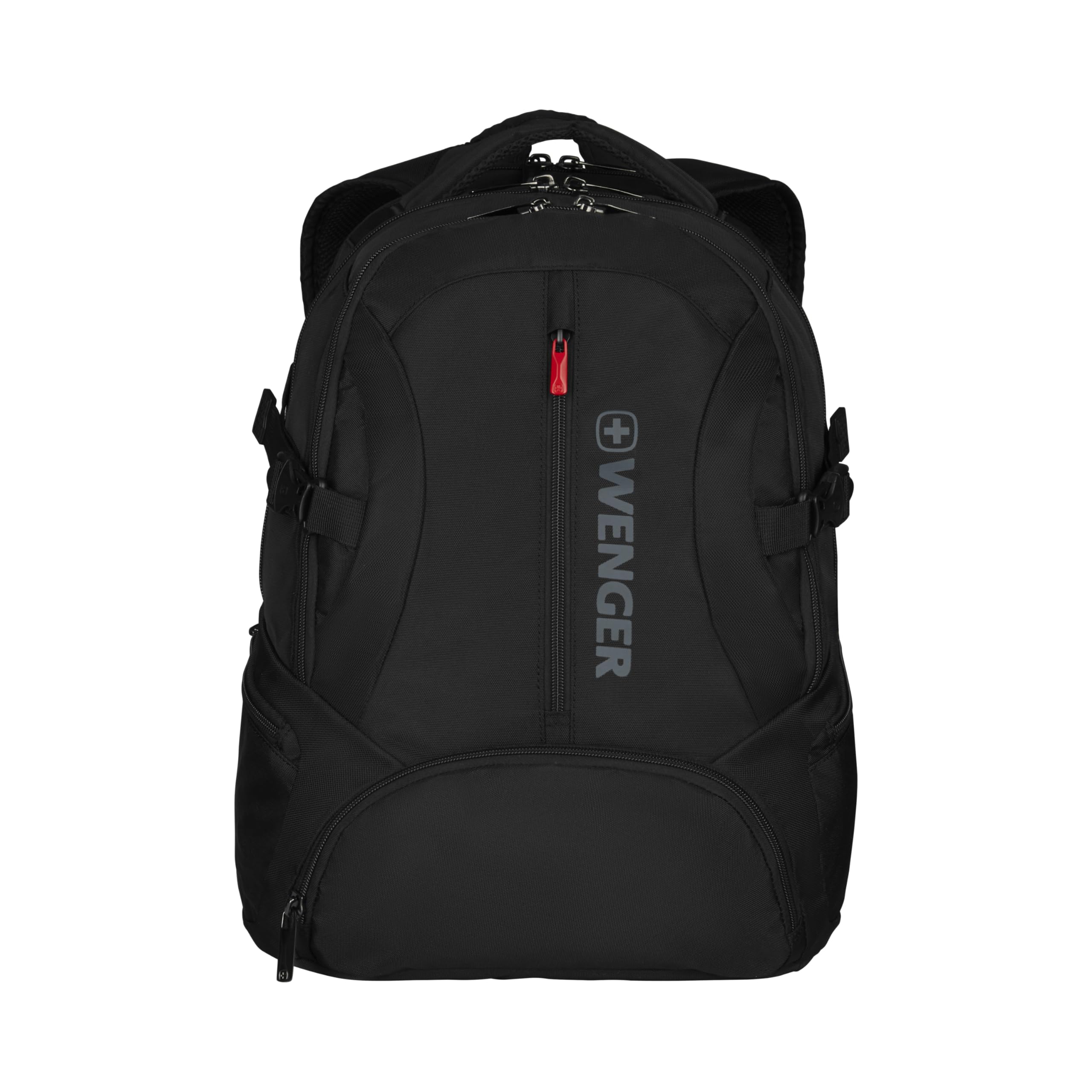 Wenger 600636 Transit 16' Backpack, Padded Laptop Compartment with iPad/Tablet/eReader Pocket in Black (27 litres), 46 Centimeters, WE600636