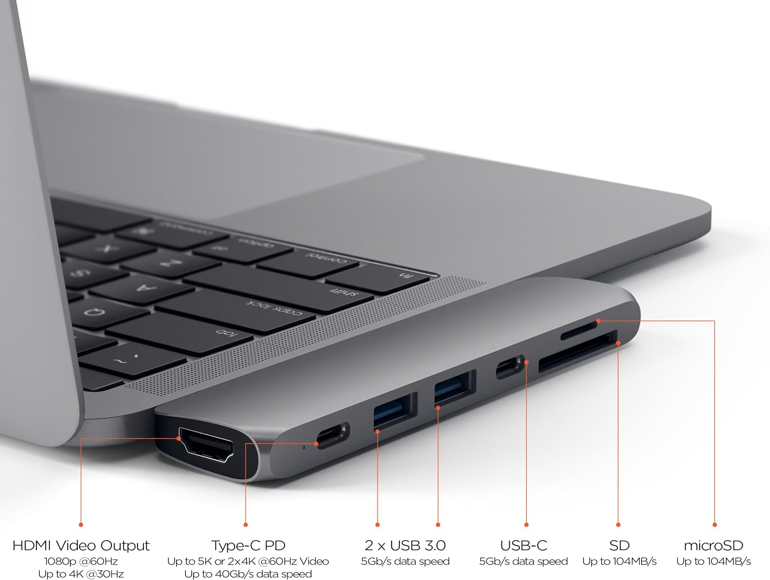 Satechi Type-C Pro Hub 4K Hdmi Sp Grey