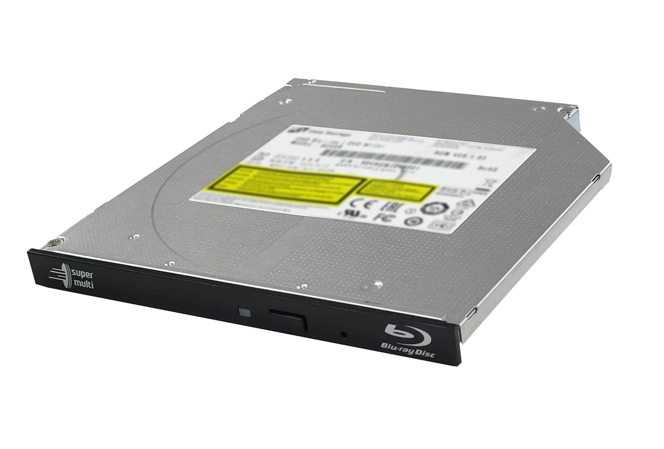 Hitachi-LG BU40N Internal UHD Blu-Ray/DVD Drive/Burner, Slim 9.5 mm Rewriter for Laptop, Desktop PC, Windows 10 Compatible, Ultra HD 4K Playback, M-Disc Support (Bare Drive