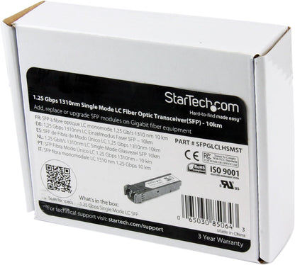 StarTech.com Cisco GLC-LH-SM Compatible SFP Module - 1000BASE-LX/LH - 1GE Gigabit Ethernet SFP - LC 20km - 1310nm - Cisco IE3400, IE3300, IE3200 (SFPGLCLHSMST