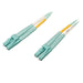 Eaton Duplex Multimode 50/125 OM4 LSZH Fiber Optic Patch Cable, LC/LC Connectors, Up to 100 Gigabit Speeds, LSZH Aqua, 10 Feet / 3 Meters (N820-03M-OM4