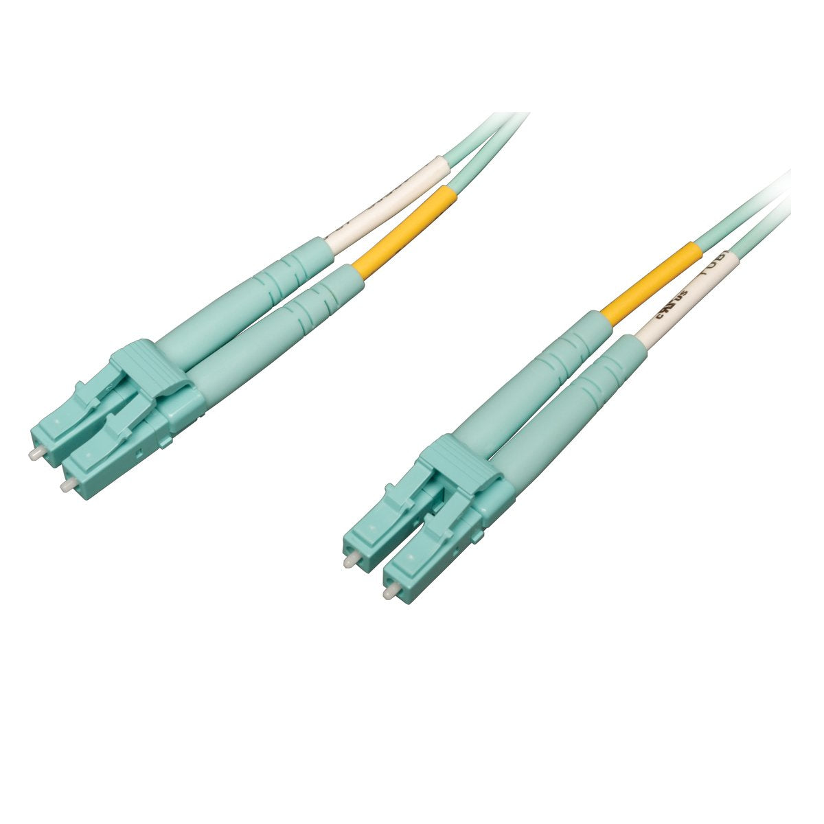 Eaton Duplex Multimode 50/125 OM4 LSZH Fiber Optic Patch Cable, LC/LC Connectors, Up to 100 Gigabit Speeds, LSZH Aqua, 10 Feet / 3 Meters (N820-03M-OM4