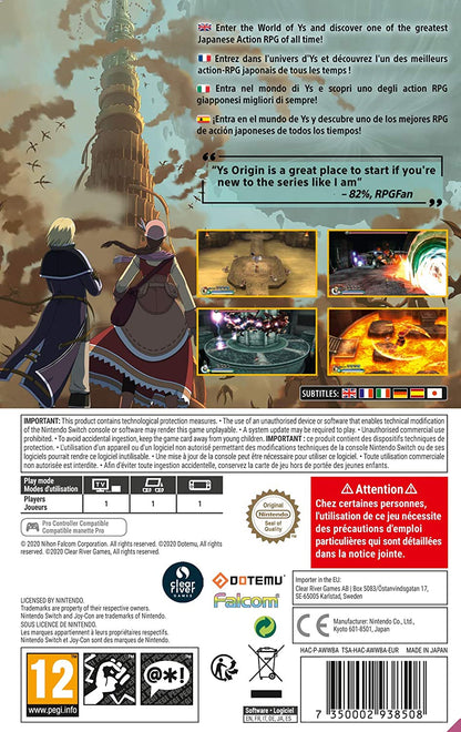 Ys Origin (Switch) (Nintendo Switch