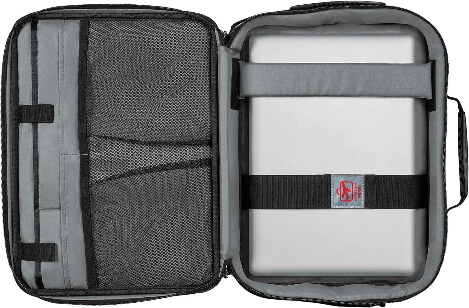 Wenger 600646 INSIGHT 16 Inch Laptop Case, Airport-Friendly Case with iPad/Tablet/eReader Pocket in Grey (10 Litre