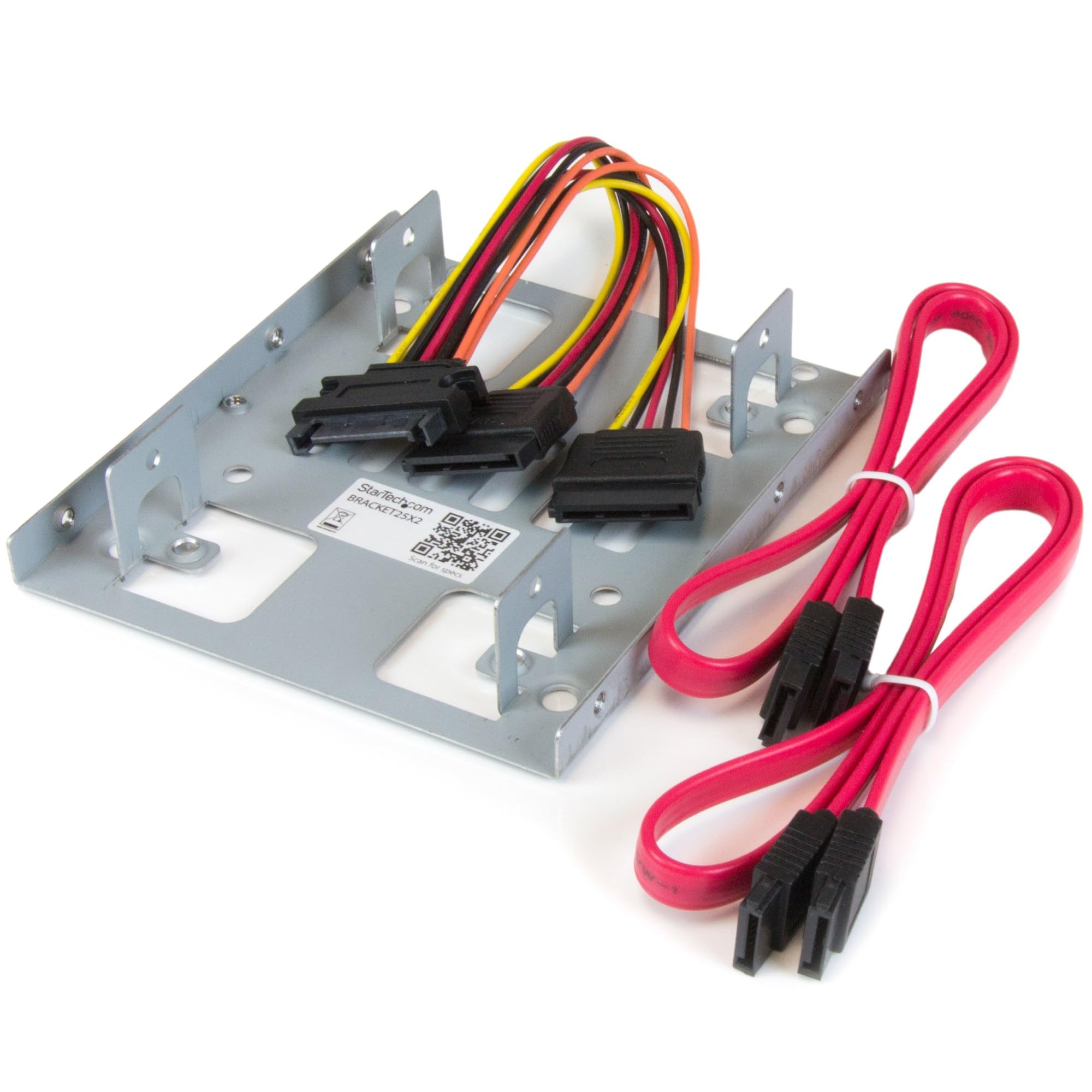 StarTech.com 2.5" to 3.5" SATA Hard Drive Mounting Bracket Kit - Dual SATA SSDs/HDDs Mounting Bracket for Mounting Bay (BRACKET25X2
