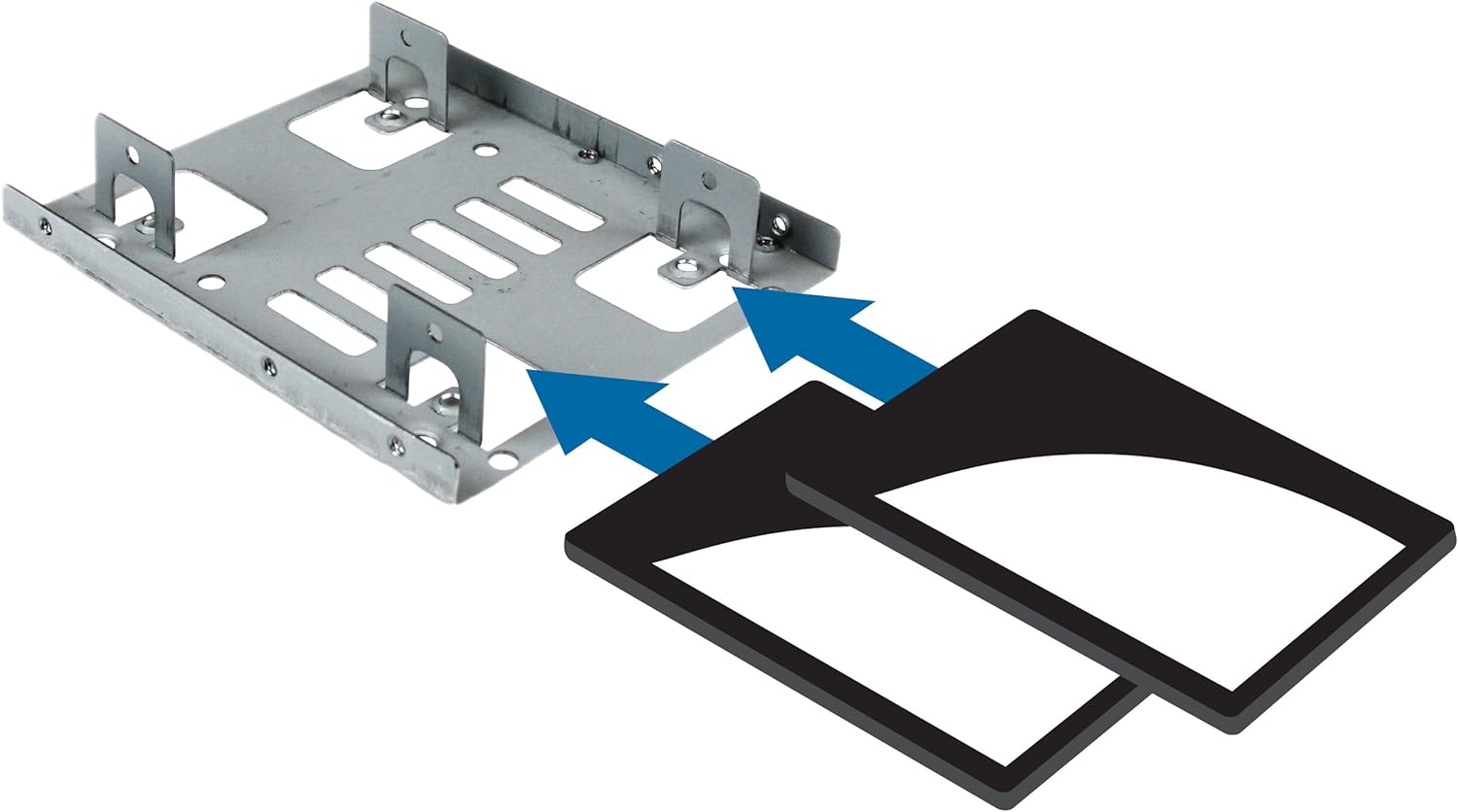 StarTech.com 2.5" to 3.5" SATA Hard Drive Mounting Bracket Kit - Dual SATA SSDs/HDDs Mounting Bracket for Mounting Bay (BRACKET25X2