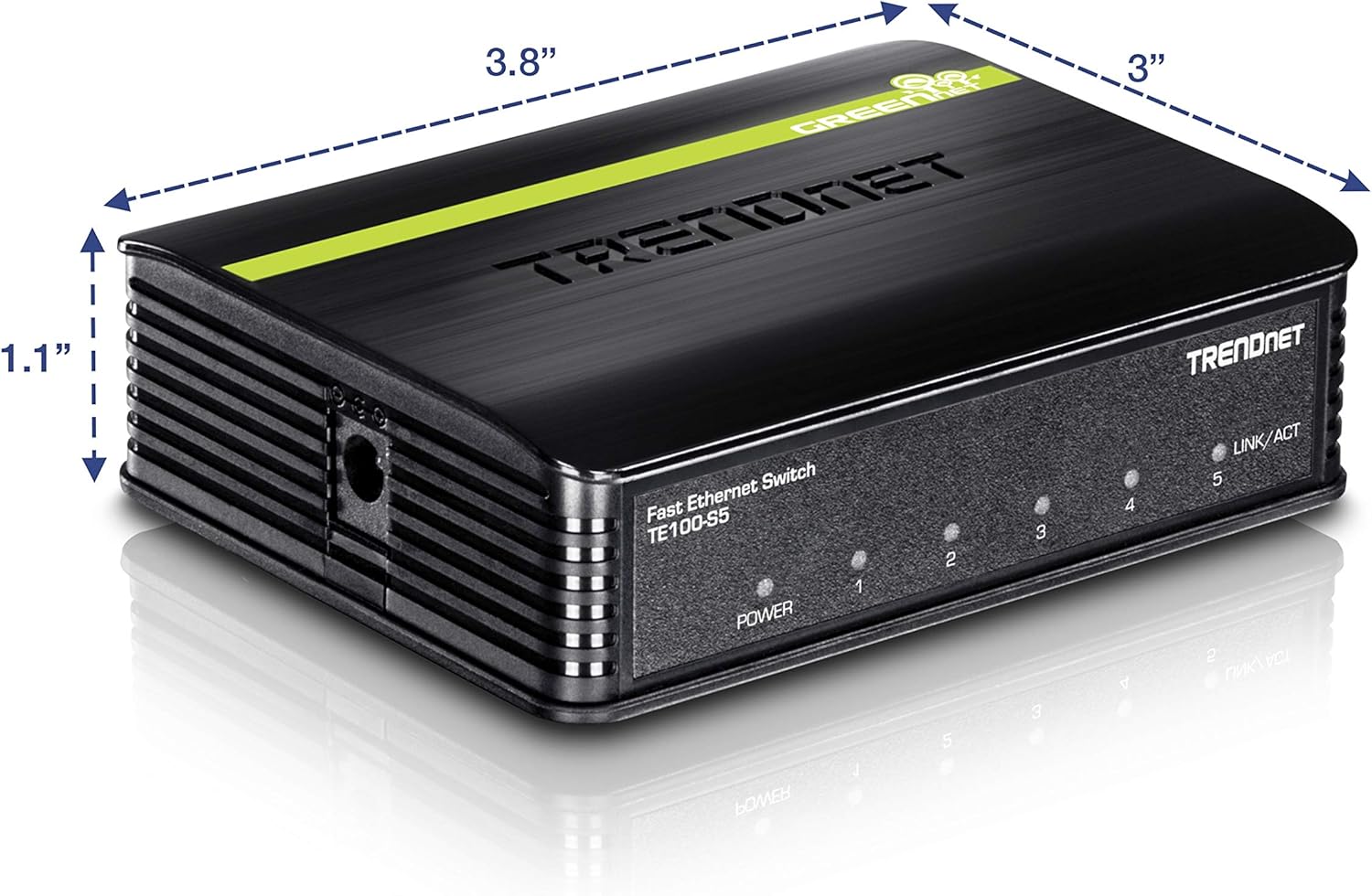 TRENDnet TE100-S5 5-Port 10/100Mbps Unmanaged Desktop Switch,White
