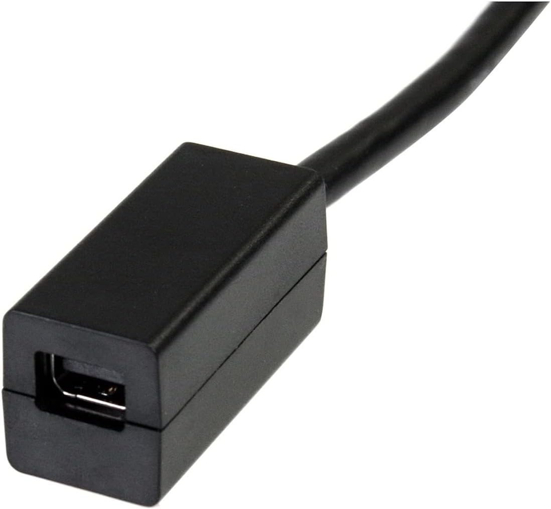 StarTech.com 6in (15cm) DisplayPort to Mini DisplayPort Cable - 4K x 2K UHD Video - DisplayPort Male to Mini DisplayPort Female Adapter Cable - DP to mDP 1.2 Monitor Extension Cable (DP2MDPMF6IN
