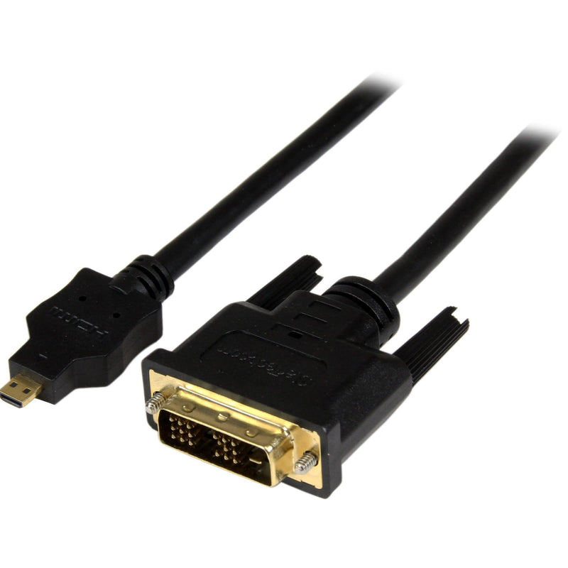 StarTech.com 3ft (1m) Micro HDMI to DVI Cable - Micro HDMI to DVI Adapter Cable - Micro HDMI Type-D Device to DVI-D Single Link Monitor/Display/Projector Video Converter Cord - Durable (HDDDVIMM1M