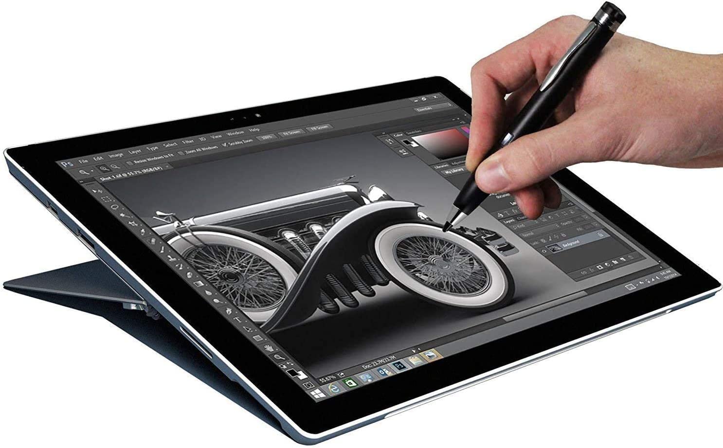 Broonel Black Mini Fine Point Digital Active Stylus Pen - Compatible With The Lenovo ThinkPad L14 14" Laptop