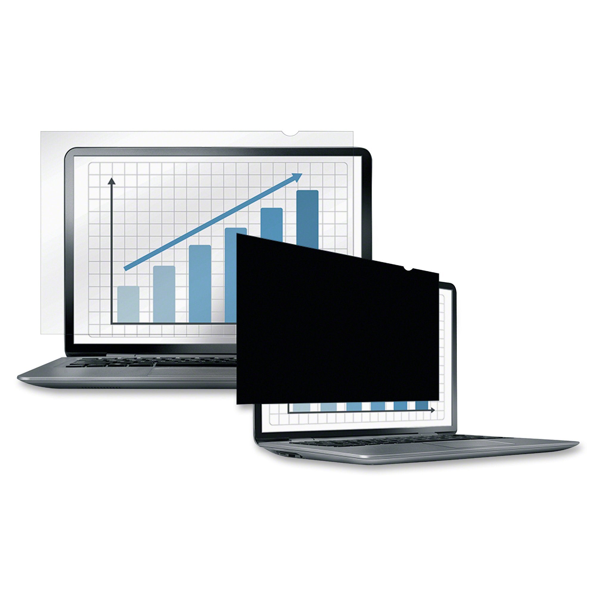 Fellowes PrivaScreen Anti Glare Black Privacy Filter & Screen Protector For Laptop, 13.3" Inches 16:9 Widescreen - Easy Attach & Removal With Quick Reveal Tabs