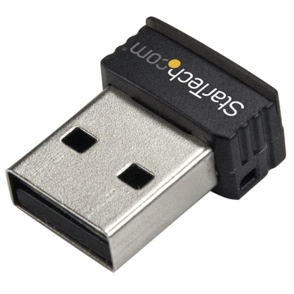 StarTech.com USB 150Mbps Mini Wireless N Network Adapter - 802.11n/g 1T1R Wi-Fi Adapter (USB150WN1X1), Black