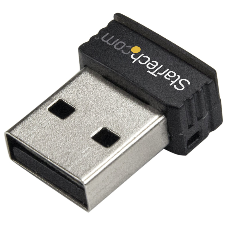 StarTech.com USB 150Mbps Mini Wireless N Network Adapter - 802.11n/g 1T1R Wi-Fi Adapter (USB150WN1X1), Black