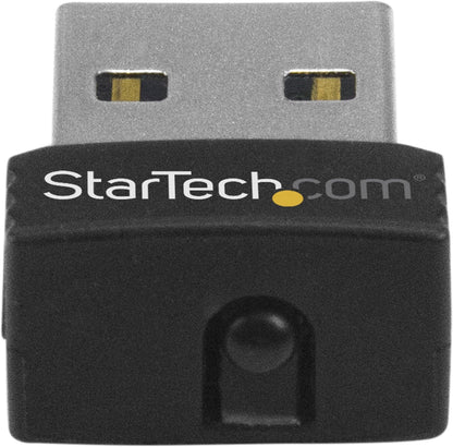 StarTech.com USB 150Mbps Mini Wireless N Network Adapter - 802.11n/g 1T1R Wi-Fi Adapter (USB150WN1X1), Black