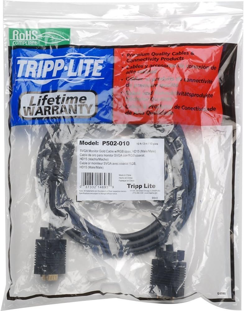 10Ft Vga Coax Monitor Cable