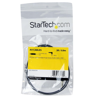 3Ft M/M Right Angle Stereo