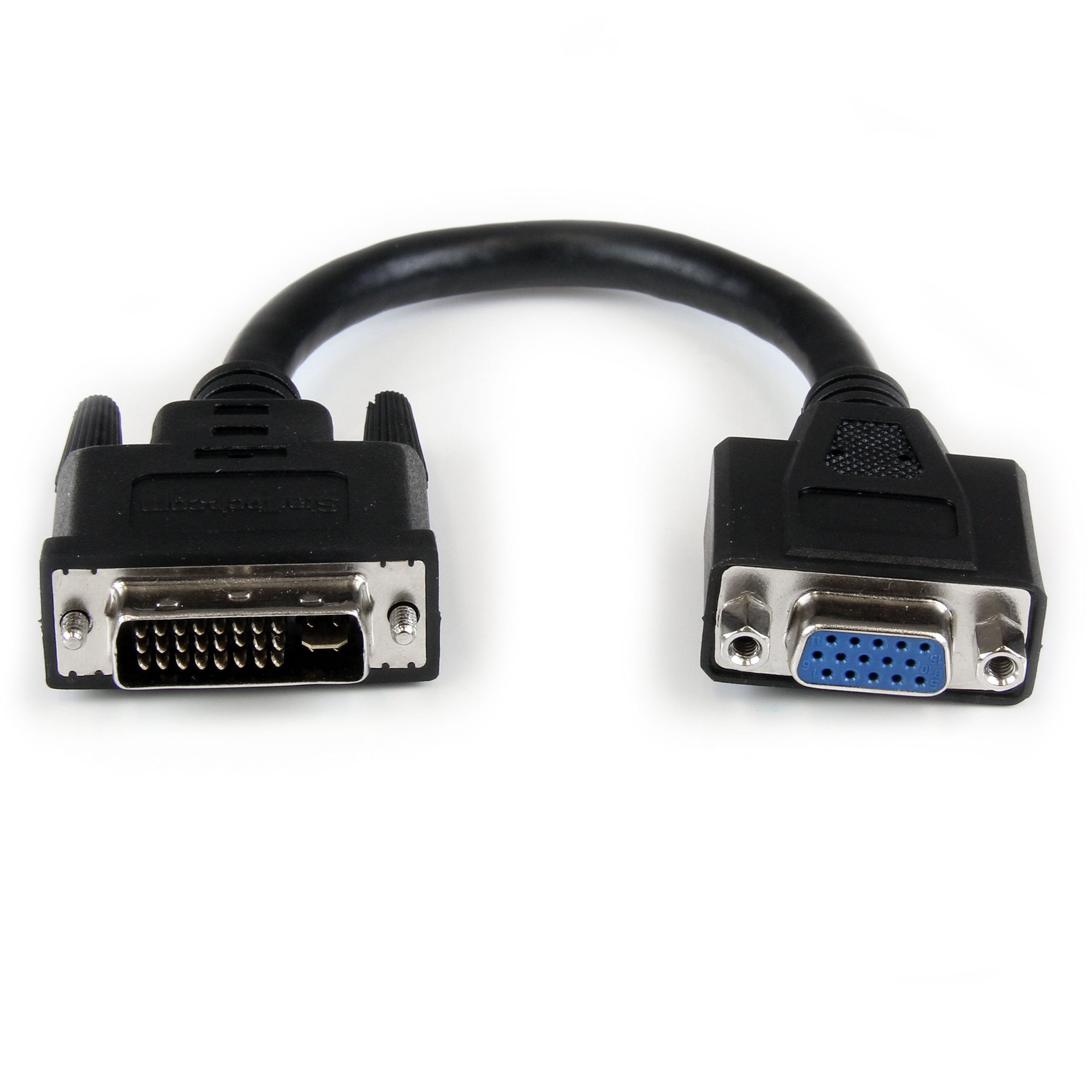 StarTech.com 8in DVI to VGA Cable Adapter - DVI-I Male to VGA Female Dongle Adapter (DVIVGAMF8IN